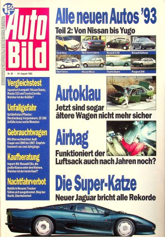 Deckblatt Auto Bild (35/1992)